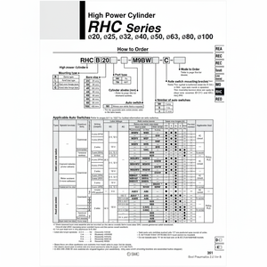 Cilindro de alta potencia SMC Pneumatics, piezas neumáticas - Product Image 1