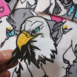 Patch brodé ultra-fin Aigle DIY thermocollant sur toile, écologique, pour vêtements, exquis - Product Image 3
