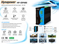 Alimentation industrielle sur rail DIN 480W 12V/40A 24V/20A 48V/10A IP40 -40 à 75°C ℃   CE FCC pour PLC/SCADA/AP Hynapower HP-IDP480