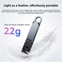 Support de téléphone portable pliable en aluminium, support ergonomique en métal pour tablette, idéal pour les voyages, la maison, le lit, le tapis roulant et le bureau