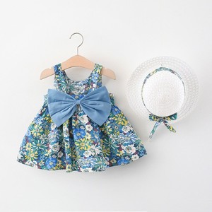 Robe de Noël Yingyi à manches courtes pour filles, dos nu, avec chapeau offert, tenue pour enfants - Product Image 1