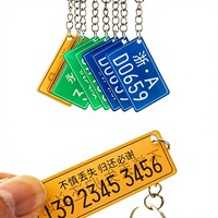 Porte-clés personnalisé en acrylique vierge, plaque d'immatriculation de voiture, cadeau publicitaire, impression UV, pendentif DIY, vente en gros