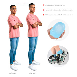 Aumento di altezza soletta invisibile cuscinetti di sollevamento del <span class=keywords><strong>tallone</strong></span> inserti del cuscino del <span class=keywords><strong>tallone</strong></span> inserti in Gel di <span class=keywords><strong>Silicone</strong></span> calze per uomo e donna - Product Image 5