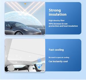 Huanxin Y pare-soleil en cristal <span class=keywords><strong>de</strong></span> glace pour Tesla modèle 3 puits <span class=keywords><strong>de</strong></span> lumière fendu pare-soleil <span class=keywords><strong>toit</strong></span> <span class=keywords><strong>de</strong></span> voiture intérieur Protection solaire parapluie Kits intérieurs - Product Image 5