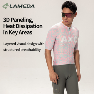 <span class=keywords><strong>Maglia</strong></span> <span class=keywords><strong>Ciclismo</strong></span> Personalizzata Lameda da Uomo a Maniche Corte in Rete 3D, Ordine all'Ingrosso, Asciugatura Rapida, per l'Estate - Product Image 4