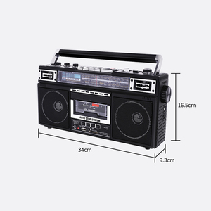 Retro Portable Cassette Recorder AM FM SW Radio BT <b>USB</b> SD Card Dual <b>Speakers</b> For Home Outdoor Travel Use Stereo Boombox - Product Image 4