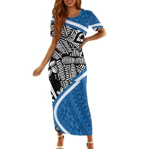 Vendita calda donna 2 pezzi Casual Samoan Puletasi abito stile tropicale hawaiano Design traspirante ed ecologico - Product Image 5