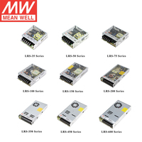 Alimentation à découpage MEANWELL 5V 12V 24V 36V 48V SMPS 1A 2A 3A 5A 10A 20A 30A 40A 50A pour bande LED et vidéosurveillance