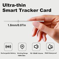 Traqueur GPS Intelligent Ultra-Fin MFi Anti-Perte avec Recharge Sans Fil, Localisateur de Dispositif, Fonction Trouver Mon Objet, Étiquette, Carte Porte-Monnaie