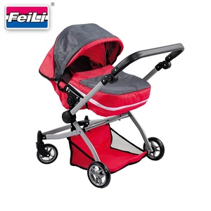 Fei Li toys-cochecito <span class=keywords><strong>de</strong></span> muñeca doble plegable 2 en 1, con cesta y Asa ajustable - Product Image 2