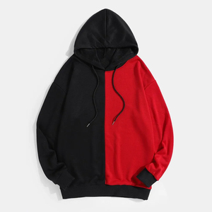 Vente en gros de sweats à capuche en molleton de coton pour hommes avec logo personnalisé, impression numérique, rouge et noir, fabricant de sweats à capuche - Product Image 1
