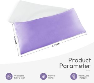 Masque oculaire lesté à la lavande avec housse lavable, compresses chaudes et froides micro-ondables pour le sommeil, le <span class=keywords><strong>yoga</strong></span>, la méditation, la relaxation, logo personnalisé - Product Image 3