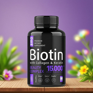 Kapsul Suplemen Diet Premium OEM ODM <span class=keywords><strong>Biotin</strong></span> dengan Kolagen Keratin 15000mg Kapsul Kompleks Kecantikan untuk Rambut Kulit Kuku - Product Image 6