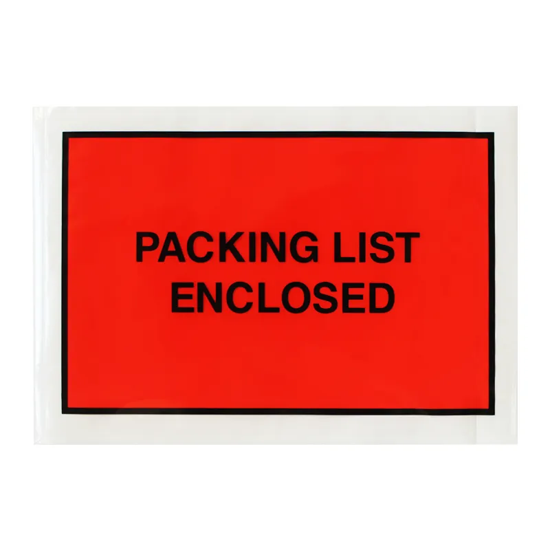 A5 Express Packing List Enclosed PE Plastic pouch envelope document envelope with self-adhesive A4 Packing List