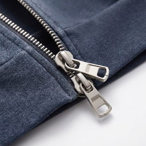 <span class=keywords><strong>Sudadera</strong></span> con capucha y cremallera bidireccional para hombre, <span class=keywords><strong>de</strong></span> corte holgado y peso pesado, con forro en contraste, estilo streetwear minimalista, top oversize - Product Image 5