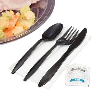 Çin sıcak satış beyaz PP plastik çatal bıçak kaşık tek kullanımlık 2.5g hafif çatal restoranlar için