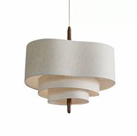 Lustre de plafond pour cuisine de restaurant de style japonais Wabi Sabi, LED E27, tissu vintage, fer, haute luminosité, garantie de 3 ans