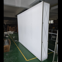 Mur d'images rétroéclairé professionnel en tissu pop-up avec cadre modulaire en aluminium pour exposition d'équipements industriels CVC