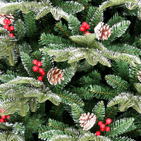 Décorations de Noël pour la maison, arbre de Noël personnalisé debout de 5 pieds, 6 pieds, 7 pieds, 8 pieds, en PE, PVC, mélange de cônes de pin, fruits rouges