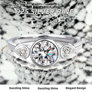 Anillo de Eternidad de Plata de Ley 925 para Mujer, Color D, Moissanita Brillante, Diseño Geométrico Irregular, Joyería Fina Exquisita - Product Image 2