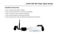 Amplificador de Señal WLAN de 10W 12V 2.4-2.5G, Amplificador Bidireccional de RF de Bajo Ruido para Repetidores de Comunicación Inalámbrica de 2.4GHz 10W