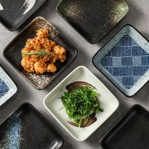 Plato Cuadrado de Cerámica para Sushi y Dumplings al Estilo Japonés, Juego de Vajilla para Sushi, Plato Pequeño para Salsa de Soya para Restaurante - Product Image 3