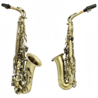 High Grade Professional Antique Green EB Alto Saxophone Vintage Finish Brass Woodwinds Matte Retro Bronze Classical Style