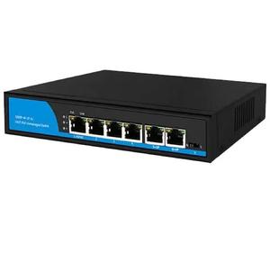 Conmutador PoE de 4 puertos con potencia de 80W Fast Ethernet Uplink 2 y 4 Fast Ethernet para conmutadores de red AP inalámbricos - Product Image 3