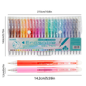 Para <span class=keywords><strong>Amazon</strong></span> New 24-Color Press Borrable Gel Pen Student Drawing Marker Tinta continua de secado rápido 0,7mm Plástico para papelería - Product Image 5