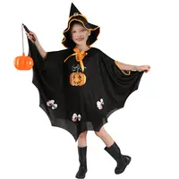 Fantasia de halloween, de alta qualidade, bruxa, para meninos e meninas,  carnaval, cosplay, vestido de vampiro, roupa de desempenho infantil, festa