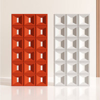 Brique creuse en pierre artificielle en polyuréthane PU en forme de grille à neuf carrés de type M pour une utilisation scolaire intérieure moderne