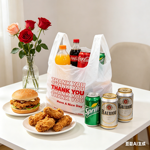 Disposable Durable PE Plastic Vest <b>Bags</b> for Office Use Conference Gift <b>Pack</b> Stationery Carry Company Event Promotional Giveaways - Product Image 1