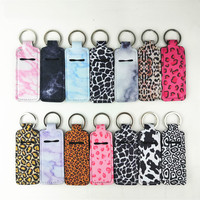 Porte-clés en néoprène pour rouge à lèvres et baume à lèvres, écologique, imperméable, portable, vente en gros