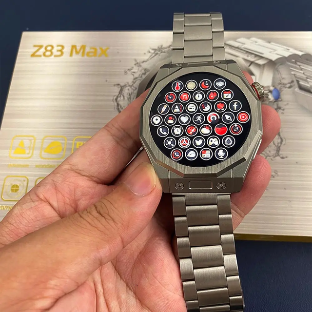 Double Straps Z83 MAX Sports Smart Watch for Man AMOLED Screen BT Call NFC Compass Multifunctional Outdoor Smartwatch