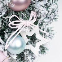 Pabrik Jintai Harga Grosir Penjualan Desain Populer 40cm Bentuk Bulat Dekorasi Gantung Pintu Jendela Natal Karangan Bunga Buatan