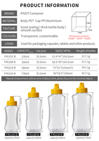 Bouteille de sauce PET en plastique de cuisine de 235ml/368ml/586ml/730ml ketchup à presser de qualité alimentaire avec bouchon à rabat