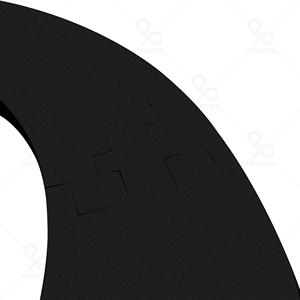 Maßgefertigte Professionelle EVA-Dartscheiben-Umrandung für Dartscheiben-Wandschutz in Schwarz HQ0201 - Product Image 4