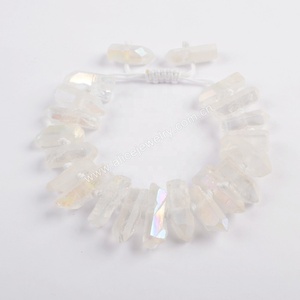 Có Thể Điều Chỉnh Đá Quý Vòng Đeo Tay Tinh Thể Tự Nhiên Điểm Vòng Đeo Tay Aura Thạch Anh - Product Image 3