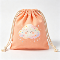Sac à cordon en toile de coton doux de qualité supérieure, léger, pour concerts, événements, cadeaux promotionnels