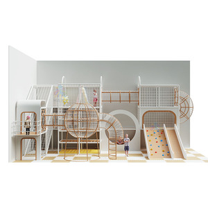 Équipement de terrain de jeu intérieur commercial de haute qualité à vendre, un petit château vilain avec pont en filet pour la <span class=keywords><strong>maternelle</strong></span> et la garderie - Product Image 5