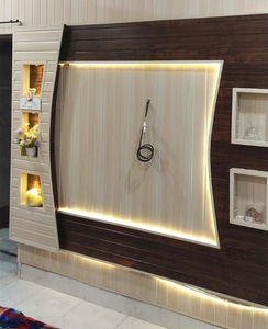 Phẳng hình PVC Panel tường bằng gỗ độ ẩm bằng chứng PVC Trần Bảng điều khiển cho Trang chủ phòng khách trang trí - Product Image 2