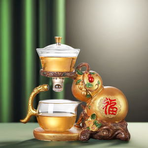 Théière chinoise Kung Fu unique et créative <span class=keywords><strong>en</strong></span> <span class=keywords><strong>verre</strong></span> borosilicate automatique pour la maison - Product Image 6