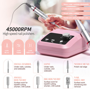 Ponceuse à ongles <span class=keywords><strong>électrique</strong></span> <span class=keywords><strong>professionnelle</strong></span> 45000 tr/min pour le polissage des ongles, le retrait du vernis gel et la pose de poudre de construction - Product Image 6
