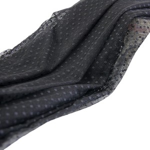 Tissu en maille extensible 4 directions en nylon et élasthanne noir à motif géométrique diamant pour lingerie et vêtements de danse - Product Image 4