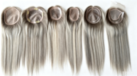 Envío Rápido, Topper de Cabello Mono de 5.5*6.5, Invisible y Transpirable, 100% Cabello Humano Virgen para Mujer, Calidad Estable, Precio de Fábrica