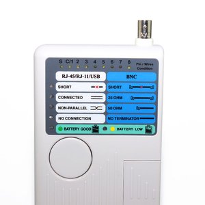 Тестер сетевого кабеля Rj11/ Rj45 /USB/BNC LAN Cat5 Cat6 тестер проводов - Product Image 3