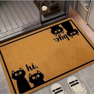 Tapis d'entrée antidérapant motif <span class=keywords><strong>chat</strong></span> de dessin animé pour la décoration intérieure, tapis de bienvenue mignon à motif animal pour entrée, salon, chambre - Product Image 3