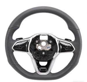 Ventes directes d'usine YLC, cuir perforé, fibre de carbone, surpiqûres noires pour volant de voiture <span class=keywords><strong>Volkswagen</strong></span> Golf 7 MK7 MK8 - Product Image 4