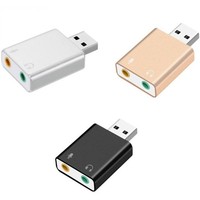 USB Externe Soundkarte 7.1-Kanal Audio-Adapter mit Mikrofon- und Kopfhöreranschluss Plug-and-Play