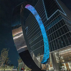 Esculturas de Acero Inoxidable Pulido a Espejo de Estilo Moderno Personalizadas, Artesanías para Arte y Coleccionables de Exterior - Product Image 4